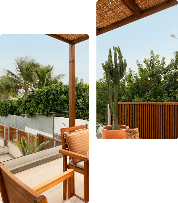 Exterior de los apartamentos Mångata Gran Canaria con vista de la terraza