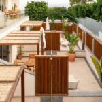 Exterior de los apartamentos Mångata Gran Canaria con vista de la terraza